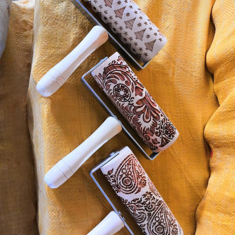 EMBOSSED HOLIDAY ROLLING PINS - Christmas Ornament